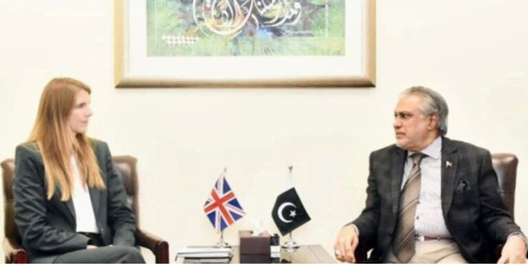 British High Commissioner Jane Marriott Meets with Ishaq Dar