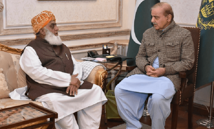 PM Sharif Meets Fazlur Rehman to Mend Ties